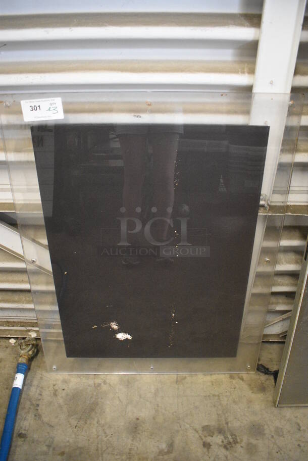 ALL ONE MONEY! Lot of 3 Clear and Black Panels. 30x38