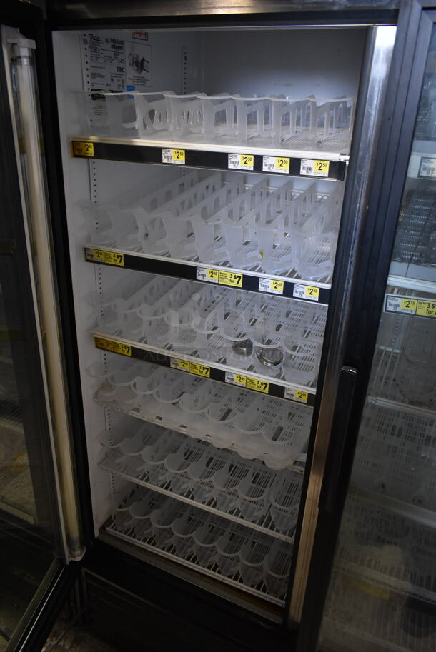 2015 True GDM-49 ENERGY STAR Metal Commercial 2 Door Reach In Cooler Merchandiser w/ Poly Coated Racks. 115 Volts, 1 Phase. Tested and Working! - Image 6 of 9