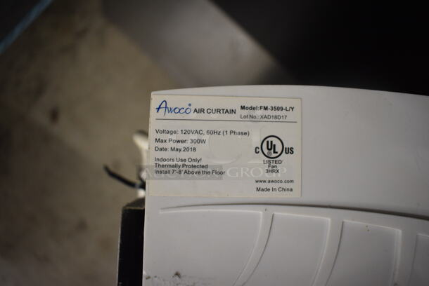 2018 Awoco Model FM-3509-L/Y Metal Air Curtain. 120 Volts, 1 Phase. 39.5x9x9. Tested and Does Not Power On - Image 3 of 3