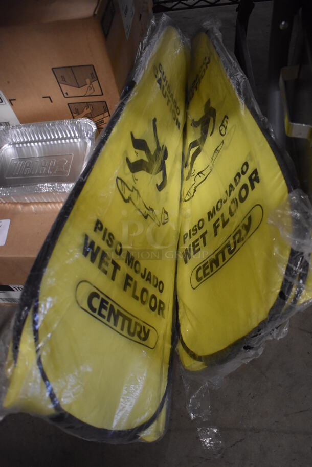 2 BRAND NEW! Century Yellow and Black Pop Up Caution Signs. 15x15x36. 2 Times Your Bid! - Image 2 of 3