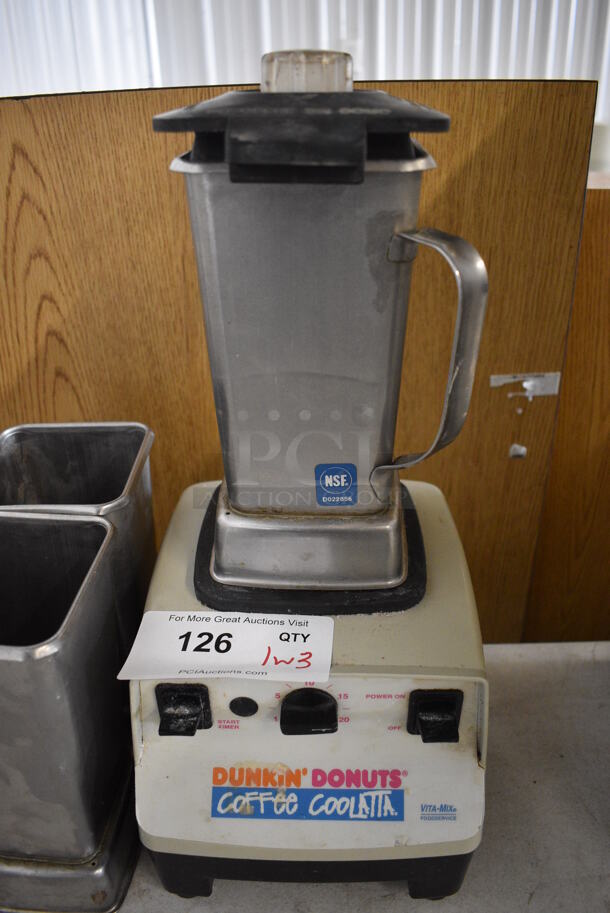 Vita-Mix Model VM0100A Metal Commercial Countertop Blender w/ 3 Metal Pitchers. 120 Volts, 1 Phase. 8x9x18. Tested and Working! - Image 2 of 5