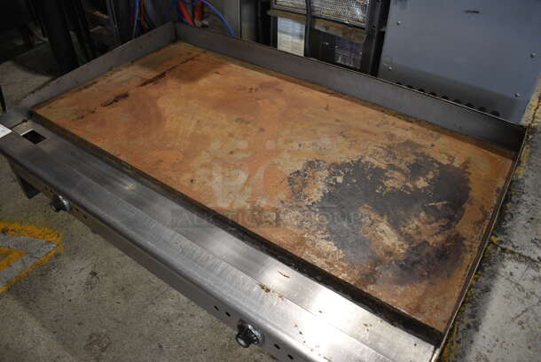 Tri-Star Stainless Steel Commercial Countertop Natural Gas Powered Flat Top Griddle. 48x32x13 - Image 2 of 5