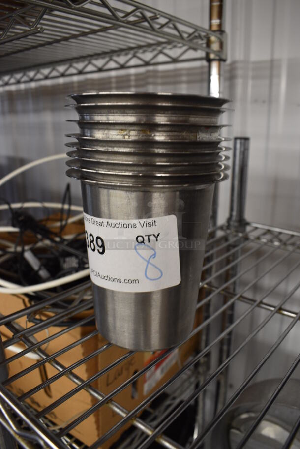 8 Stainless Steel Cups. 4.5x4.5x5. 8 Times Your Bid! - Image 2 of 2
