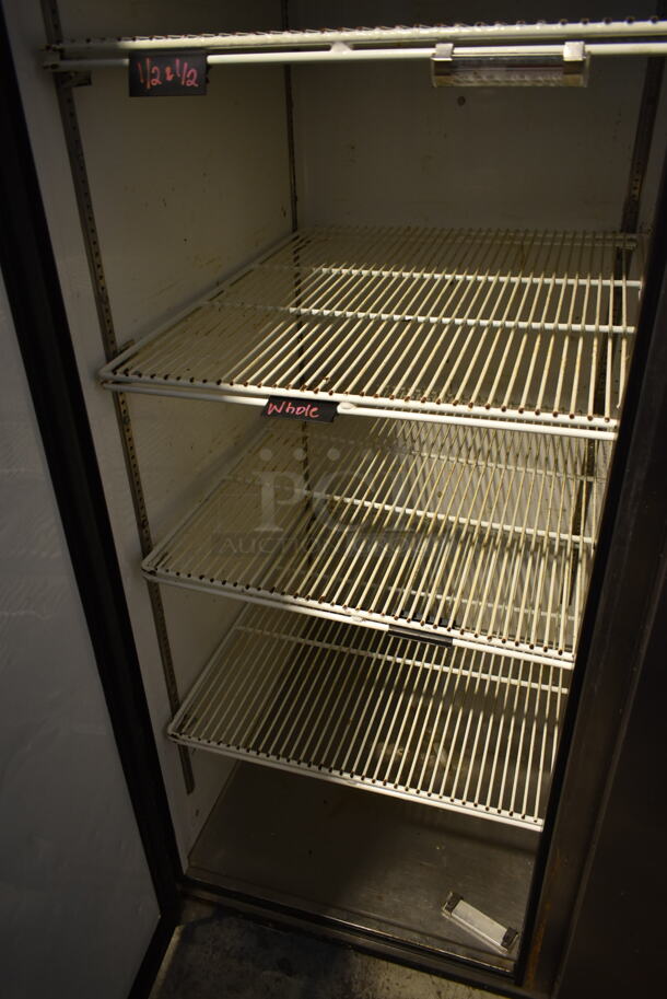2014 True TG2R-2S ENERGY STAR Stainless Steel Commercial 2 Door Reach In Cooler w/ Poly Coated Racks on Commercial Casters. 115 Volts, 1 Phase. Tested and Working! - Image 5 of 9
