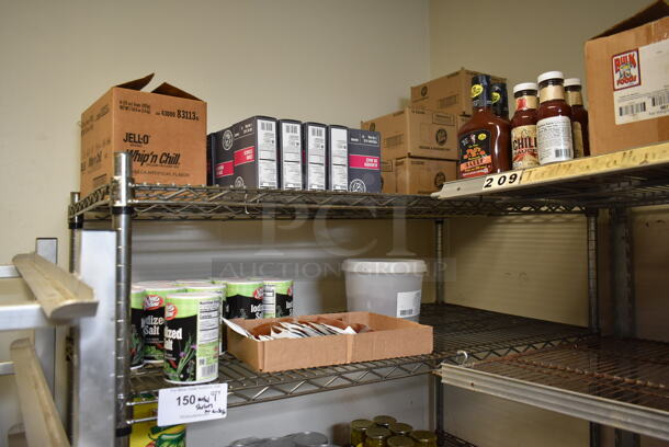 Wire Shelving Units. Does Not Come w/ Contents. BUYER MUST REMOVE: BUYER MUST DISMANTLE. PCI CANNOT DISMANTLE FOR SHIPPING. PLEASE CONSIDER FREIGHT CHARGES. (dish room) - Image 3 of 12