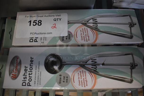 2 BRAND NEW IN BOX! Winware Metal Scoopers. 9.5". 2 Times Your Bid! - Image 3 of 3