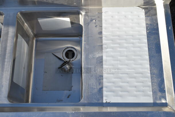 BRAND NEW SCRATCH AND DENT! Regency 600B31014213 3 Bowl Underbar Sink with Two Drainboards. Bays 10x13.5x9.5. Drain Boards 11x15 - Image 4 of 7