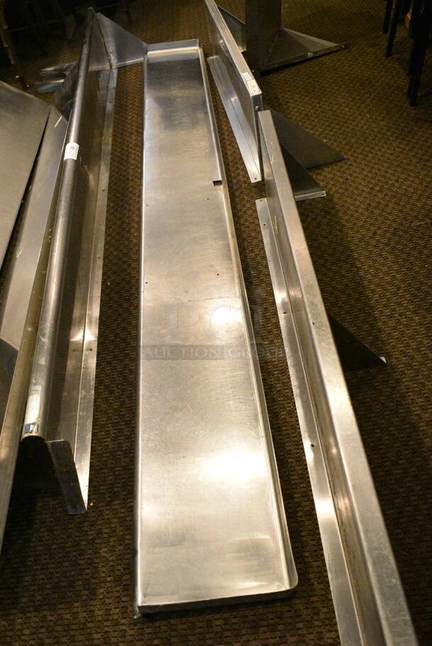 8 Various Metal Shelves. Includes 112x12x2. 8 Times Your Bid! (secondary dining room)  - Image 6 of 9