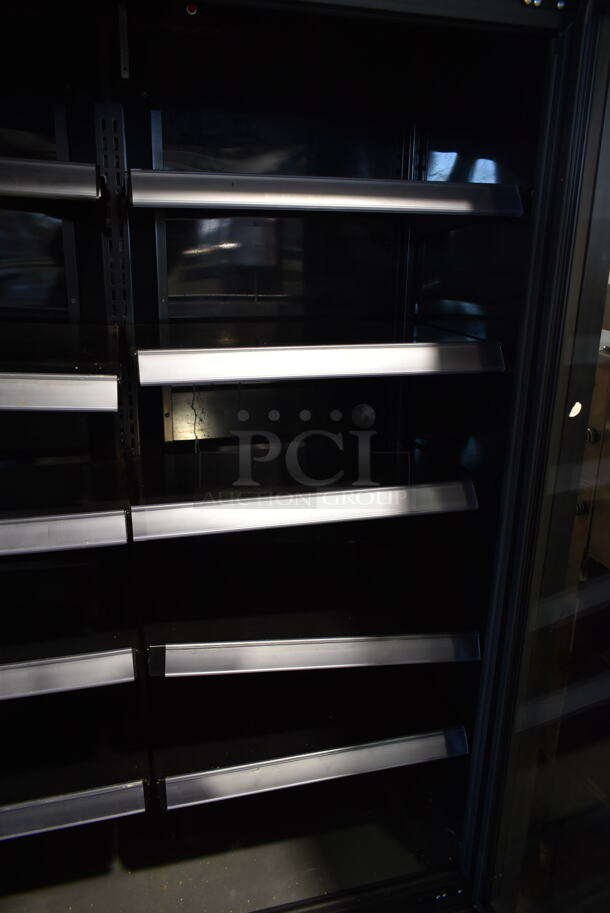 2021 True TVM-48SL-HC-VM01 Metal Commercial 2 Door Reach In Cooler Merchandiser w/ Poly Coated Racks. 115 Volts, 1 Phase. Tested and Powers On But Does Not Get Cold - Image 6 of 6