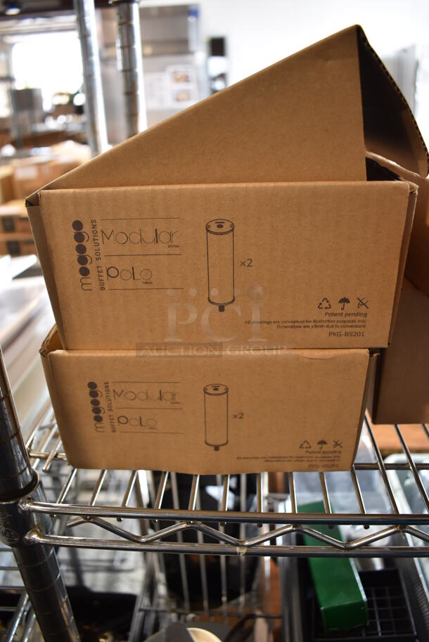 ALL ONE MONEY! Lot of Chrome Finish 5 Tier Shelving Unit on Commercial Casters w/ Contents Including Poly Beverage Tumblers, Coffee Urns, Mesh Baskets, Bus Bins, Utensils and Ceramic Mugs. BUYER MUST DISMANTLE. PCI CANNOT DISMANTLE FOR SHIPPING. PLEASE CONSIDER FREIGHT CHARGES. 48x18x75 - Image 10 of 12