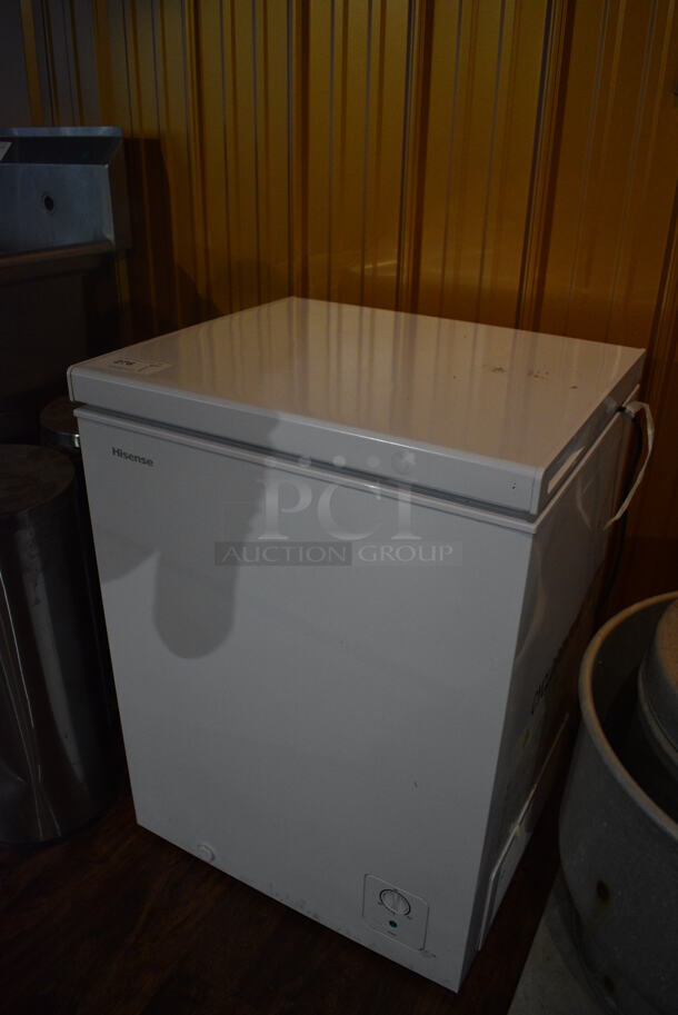 Hisense LC50D6EWD Metal Commercial Chest Freezer. 115 Volts, 1 Phase. 25x21.5x34. Item Was in Working Condition on Last Day of Business. (lounge) - Image 2 of 5