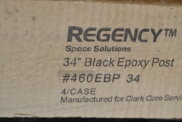 4 Box of 4 BRAND NEW SCRATCH AND DENT! Regency 460EBP34 34" NSF Black Epoxy Post. 4 Times Your Bid! - Image 3 of 3
