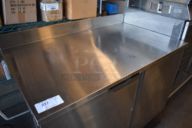 Duke RUF-48M Stainless Steel Commercial 2 Door Work Top Cooler w/ Back Splash. 120 Volts, 1 Phase. 48x30x40. Tested and Working! - Image 2 of 6