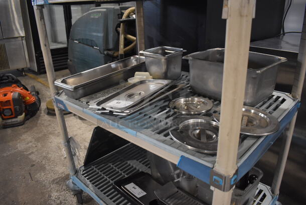 ALL ONE MONEY! Lot of Stainless Steel Lids, Trays, Etc. - Image 3 of 5