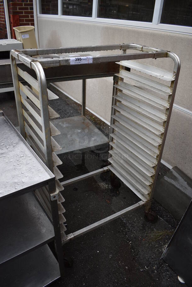 Metal Commercial Pan Transport Rack on Commercial Casters. 29x19x48