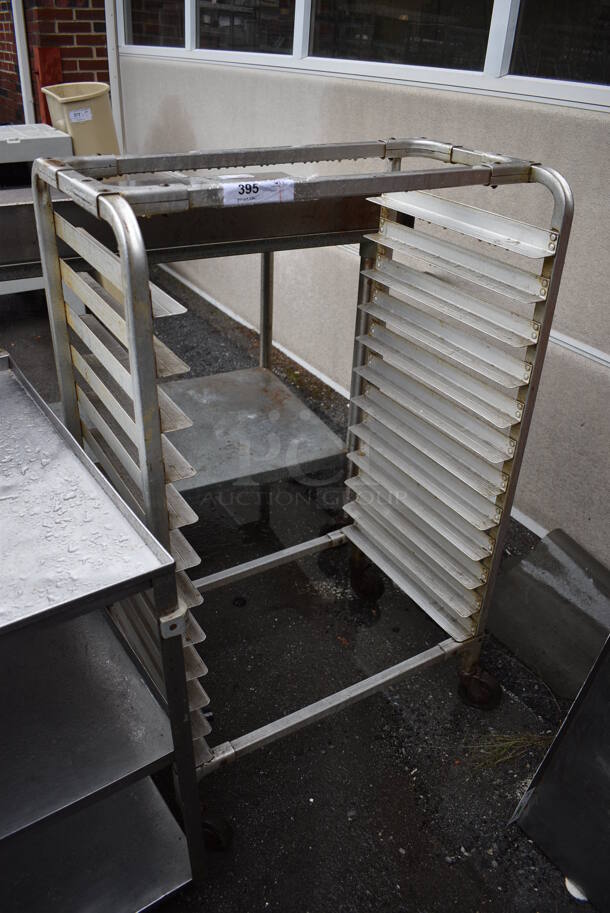 Metal Commercial Pan Transport Rack on Commercial Casters. 29x19x48 - Image 1 of 4