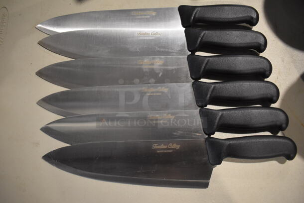6 SHARPENED Stainless Steel Chef Knives. Includes 14.5