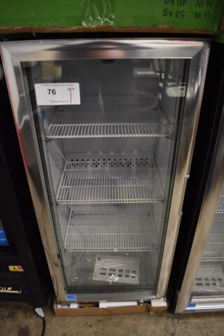 BRAND NEW! 2021 IDW G4-H0234B ENERGY STAR Metal Commercial Mini Cooler Merchandiser w/ Poly Coated Racks. 110-120 Volts, 1 Phase. 18x20x41. Tested and Working!