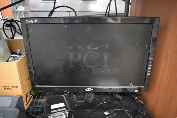 ALL ONE MONEY! Lot of 18" KT&C Model KPM-7519HDMIA Monitor, HIK Vision Recorder, Data Logic Scanner and Mouse. - Image 2 of 5