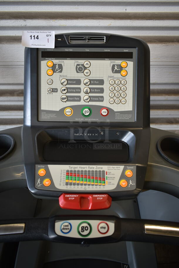 Matrix Ultimate Deck Commercial Floor Style Treadmill. Tested and Working! - Image 5 of 6