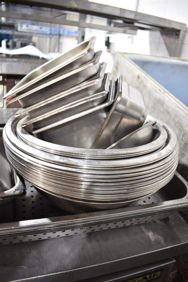 ALL ONE MONEY! Lot of Various Stainless Steel Drop In Bins and Bowls.  - Image 5 of 6