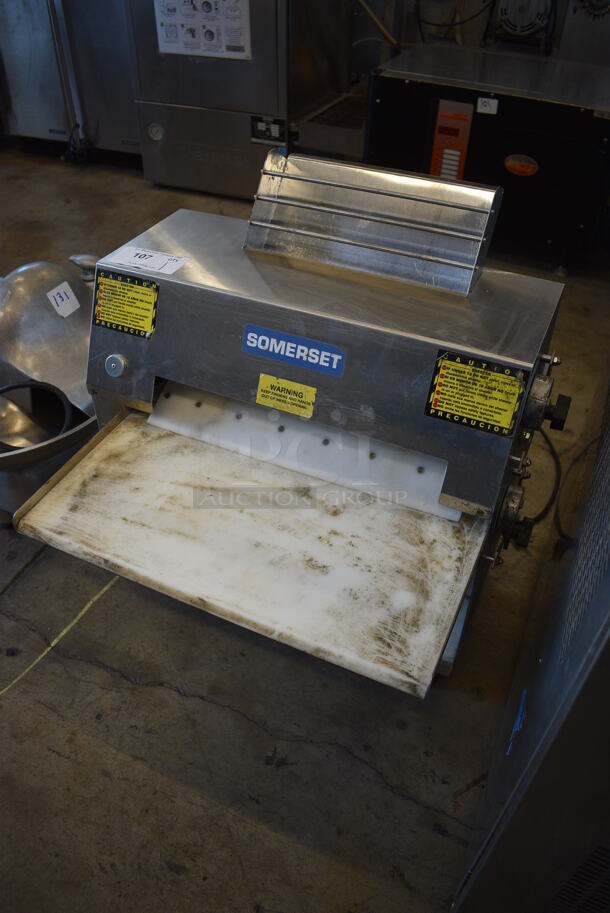 Somerset CDR-2000LC Stainless Steel Commercial Countertop Dough Sheeter. 115 Volts, 1 Phase. 24x26x28. Tested and Does Not Power On - Image 3 of 6