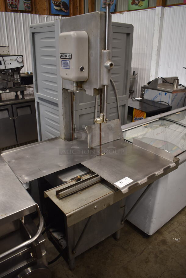 Hobart 5614 Commercial Stainless Steel Floor Style Meat Saw On Galvanized Legs. 208 V, 3 Phase. - Image 2 of 9