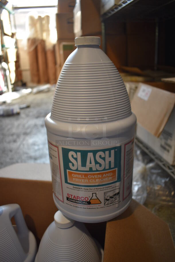Box of 4 Slash Grill, Oven and Fryer Cleaner Jugs. 6x6x12