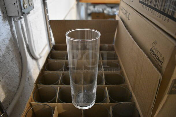 7 Boxes of 24 BRAND NEW Arcoroc Tubo High Ball 11 oz Beverage Glasses. 2.5x2.5x6.5. 7 Times Your Bid!