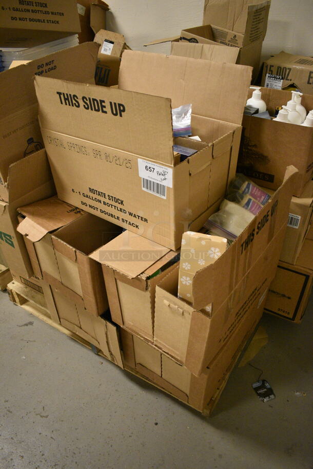 ALL ONE MONEY! Beauty Pallet Lot of Various Items Including Sharper Imagine Cologne, Beauty Supplies, Joan Rivers Fill-in Powder, MAX Cosmetics, Hairspray, Hugo Boss Cologne, Shampoo and Conditioner, and Body Scrub - Image 2 of 12