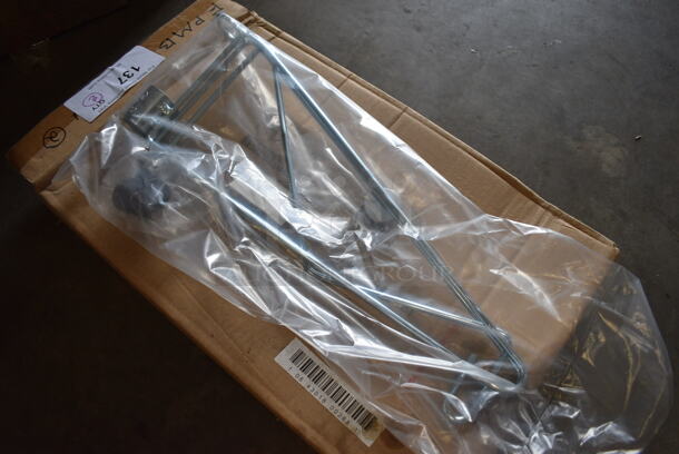 ALL ONE MONEY! Lot of 2 BRAND NEW IN BOX! Focus Chrome Single Post Mount Bracket. 16.5x2x7.5 - Image 2 of 3