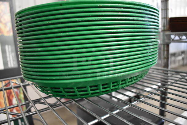19 Green Subway Poly Food Baskets. 12x9x2. 19 Times Your Bid! - Image 2 of 3