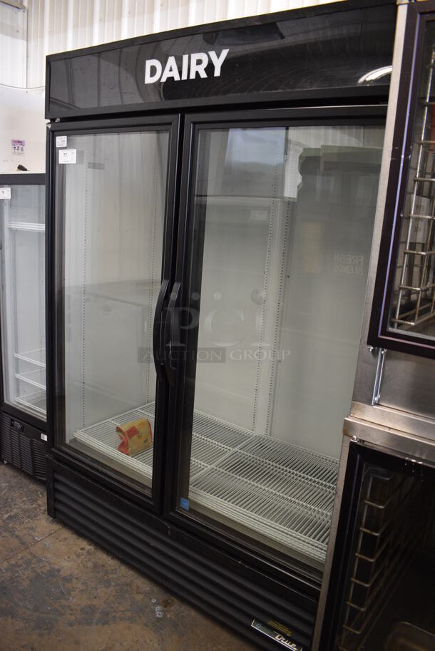 2017 True GDM-49-HC-TSL01 ENERGY STAR Metal Commercial 2 Door Reach In Cooler Merchandiser w/ Poly Coated Racks. 115 Volts, 1 Phase. 54x30x78. Tested and Working! - Image 1 of 5
