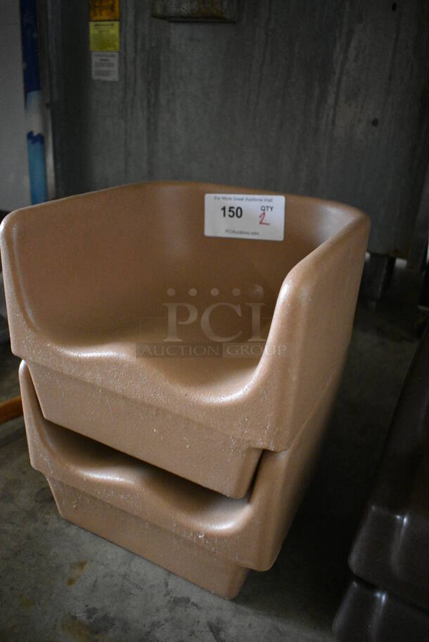 2 Tan Poly Booster Seats. 11x11x8 2 Times Your Bid! - Image 2 of 2