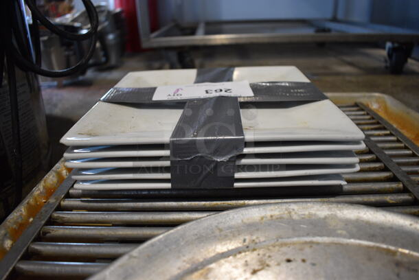 ALL ONE MONEY! Lot of 7 Metal Full Size Baking Pans, 3 Round Metal Pans and 5 White Ceramic Plates. Includes 18x26x1 - Image 4 of 5
