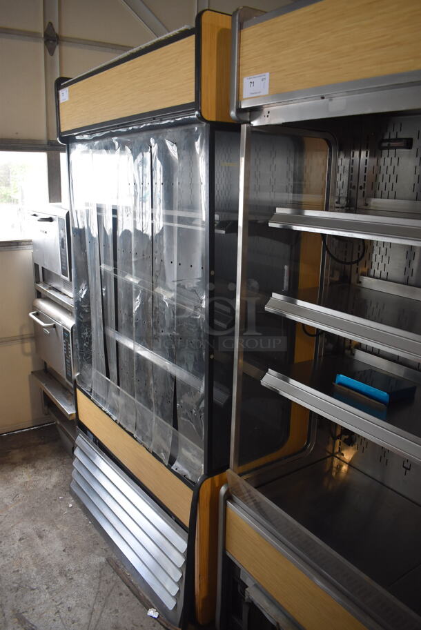 Oasis B42EW Commercial Floor Standing Electric Powered Air Curtain Merchandiser With Glass Front And Bottom Mount Compressor And Adjustable Metal Shelves. 120V/ 1 Phase Tested And Working - Image 3 of 7