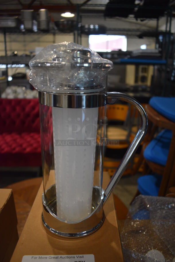 3 BRAND NEW! Clear and Metal Pitchers. 7x4.5x11.5. 3 Times Your Bid! - Image 3 of 3