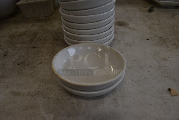 38 White Ceramic Portion Bowls. 3.5x3.5x1. 38 Times Your Bid!
