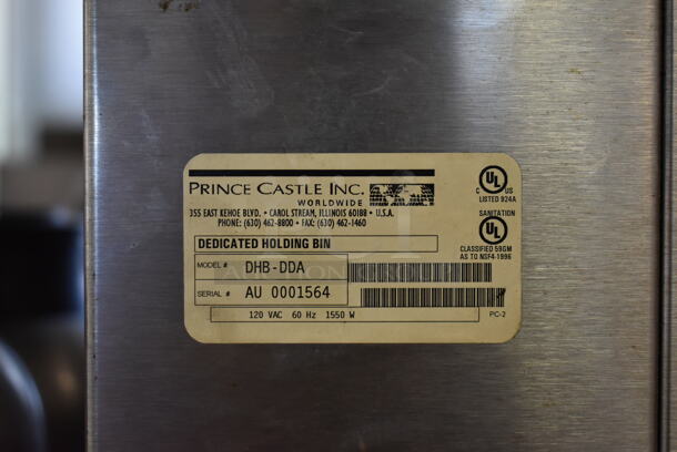 Prince Castle DHB-DDA Stainless Steel Commercial Countertop Dedicated Holding Bin. 120 Volts, 1 Phase. Tested and Working! - Image 4 of 4