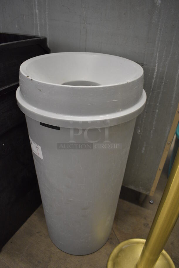 Gray Poly Trash Can. 16x16x33 - Image 3 of 3