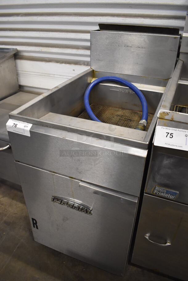 Imperial IFS-75 Stainless Steel Commercial Floor Style Natural Gas Powered 75 Pound Capacity Deep Fat Fryer. 175,000 BTU. 20x36x42 - Image 2 of 10