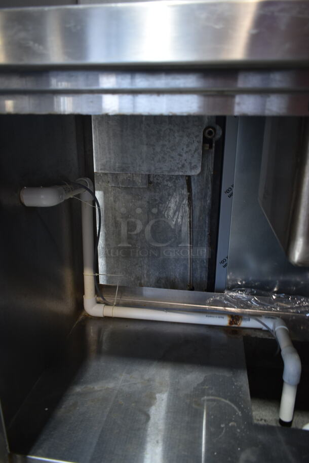 Stainless Steel Commercial Counter w/ Sink Bay, Spray Nozzle Attachment and 2 Wood Pattern Doors. - Image 6 of 6