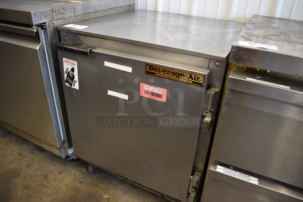 Beverage Air UCR27A Stainless Steel Commercial Single Door Undercounter Cooler on Commercial Casters. 115 Volts, 1 Phase. 27x30x32. Tested and Working! - Image 2 of 6