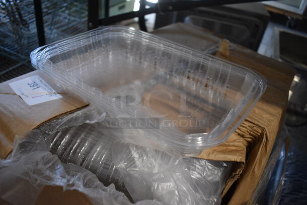 BRAND NEW Box of Clear Plastic Lids - Image 2 of 3