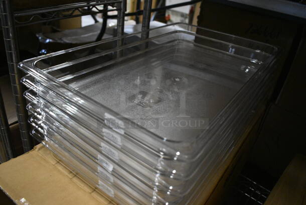 ALL ONE MONEY! Lot of 6 BRAND NEW IN BOX! Cambro Clear Poly Full Size Drop In Bins! 1/1x2.5 - Image 2 of 4