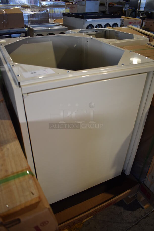BRAND NEW ! Royston 60015379-012 Tan Metal Single Door Cabinet w/ Trash Can and Dolly. 24x29x35 - Image 2 of 5