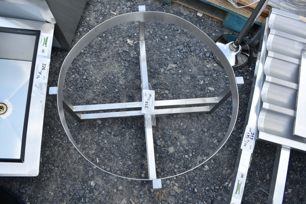 BRAND NEW SCRATCH AND DENT! Vigor 473SP24DLY 23 1/2" Diameter Stainless Steel Stock Pot Dolly - Image 3 of 4