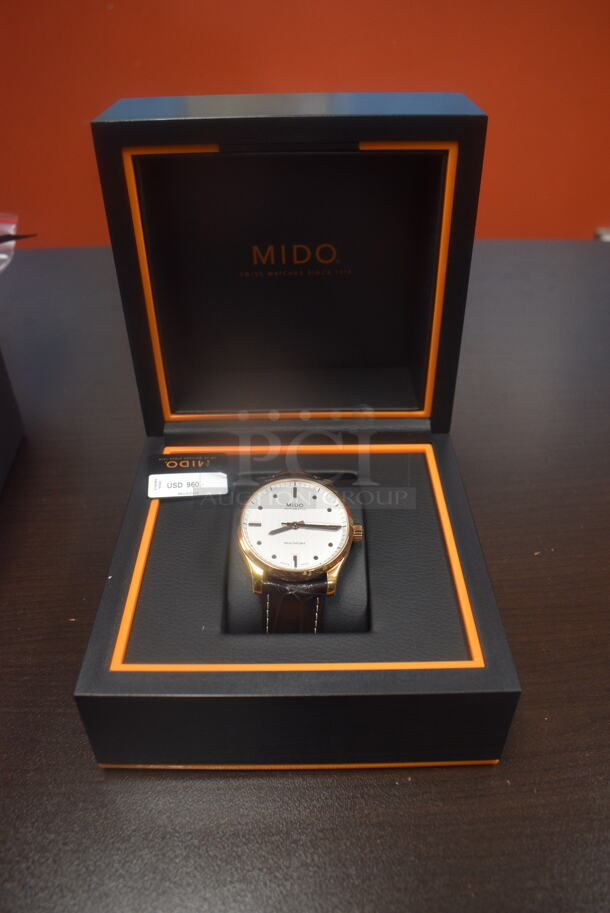 BRAND NEW IN BOX! Mido Multifort Automatic Men's Watch with Leather Band
