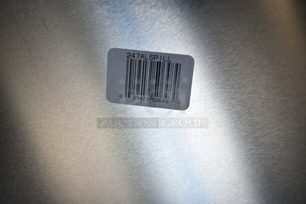 BRAND NEW SCRATCH AND DENT! Lot of 2 407BUNHALF Choice Half Size 13" x 18" 19 Gauge Wire in Rim Aluminum Bun / Sheet Pan and 2 247ALSPILL Vigor 6 5/16" Deep Full Size Aluminum Steam Table Spillage Pan - Image 6 of 6