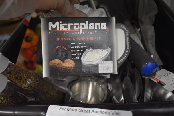 ALL ONE MONEY! BRAND NEW! Lot of Various Items Including Cheese Grater, Measuring Cups and Nutmeg Grate and Shake in Poly Bus Bin! - Image 3 of 6